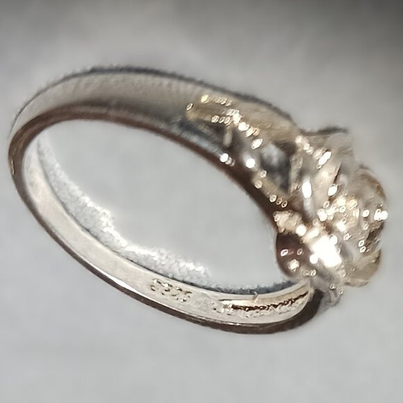 925 Sterling Silver Plated Rose Flower Fashion Ring Size 7 NWOT - Picture 4 of 8